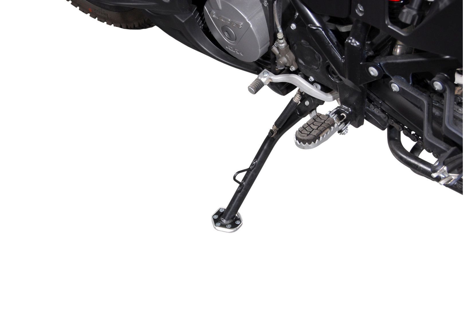 SW-Motech Seitenständerfuß-Verbreiterung Schwarz/Silbern passt für KTM-/Husqvarna-Modelle(06-)