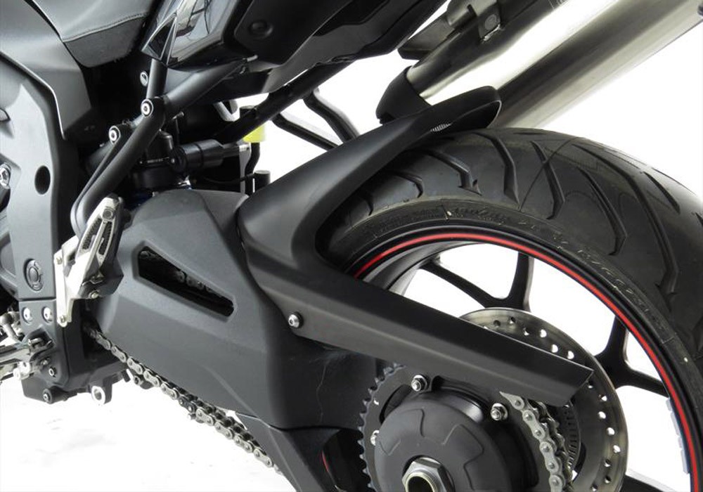 BODYSTYLE Sportsline Hinterradabdeckung schwarz ABE passt für TRIUMPH Tiger 1050