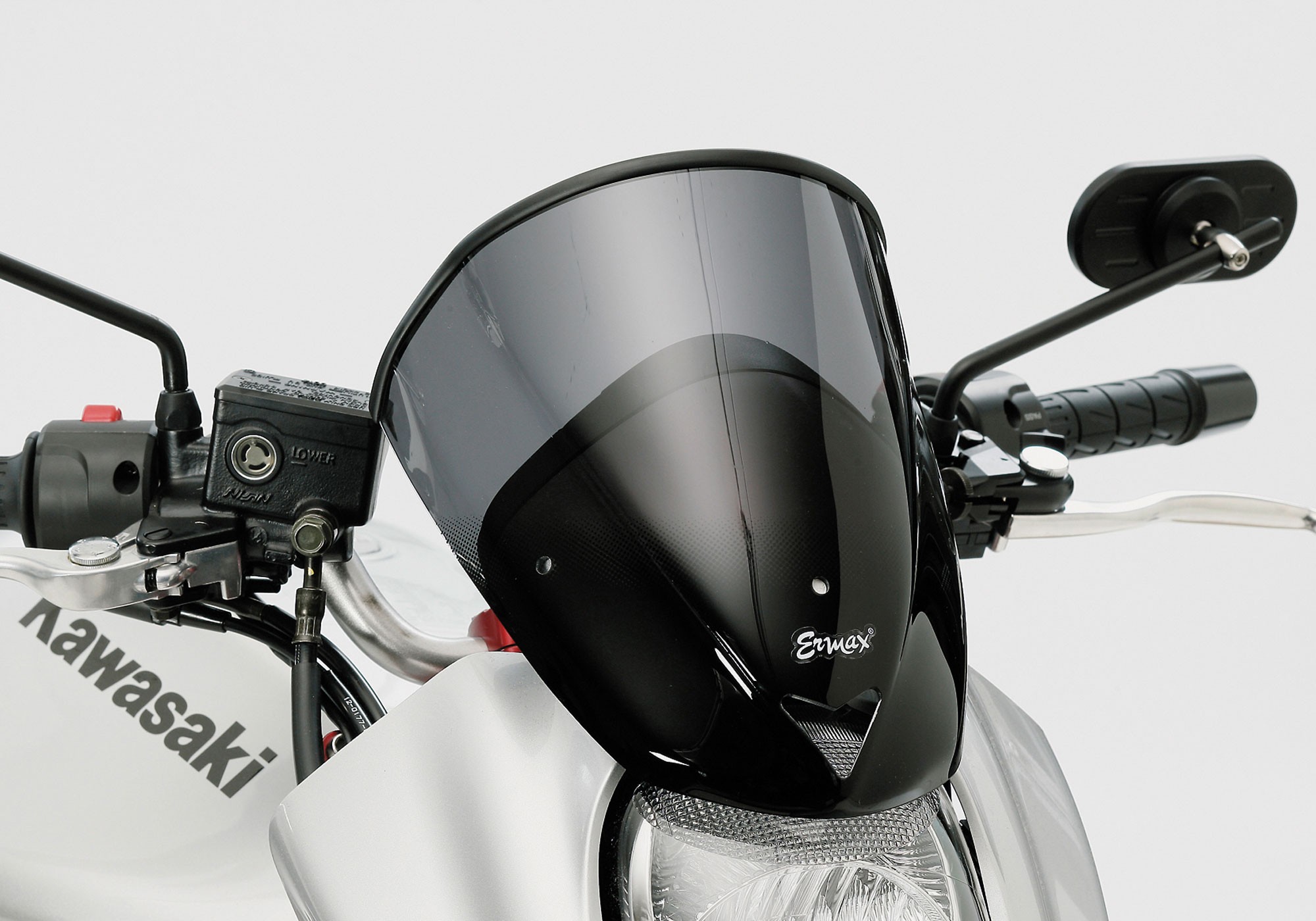 ERMAX Naked-Bike-Scheibe schwarz getönt ABE passt für Kawasaki ER-6n