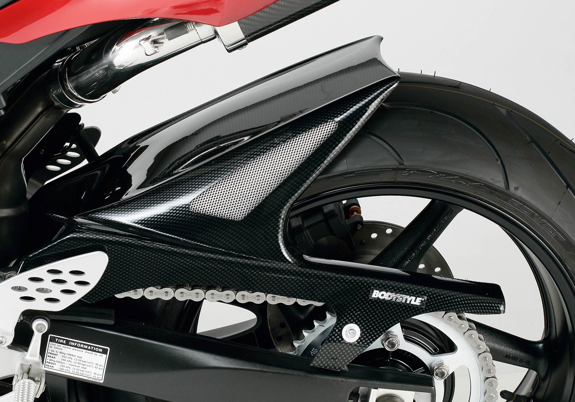 BODYSTYLE Raceline Hinterradabdeckung Carbon Look ABE passt für YAMAHA YZF-R1(04