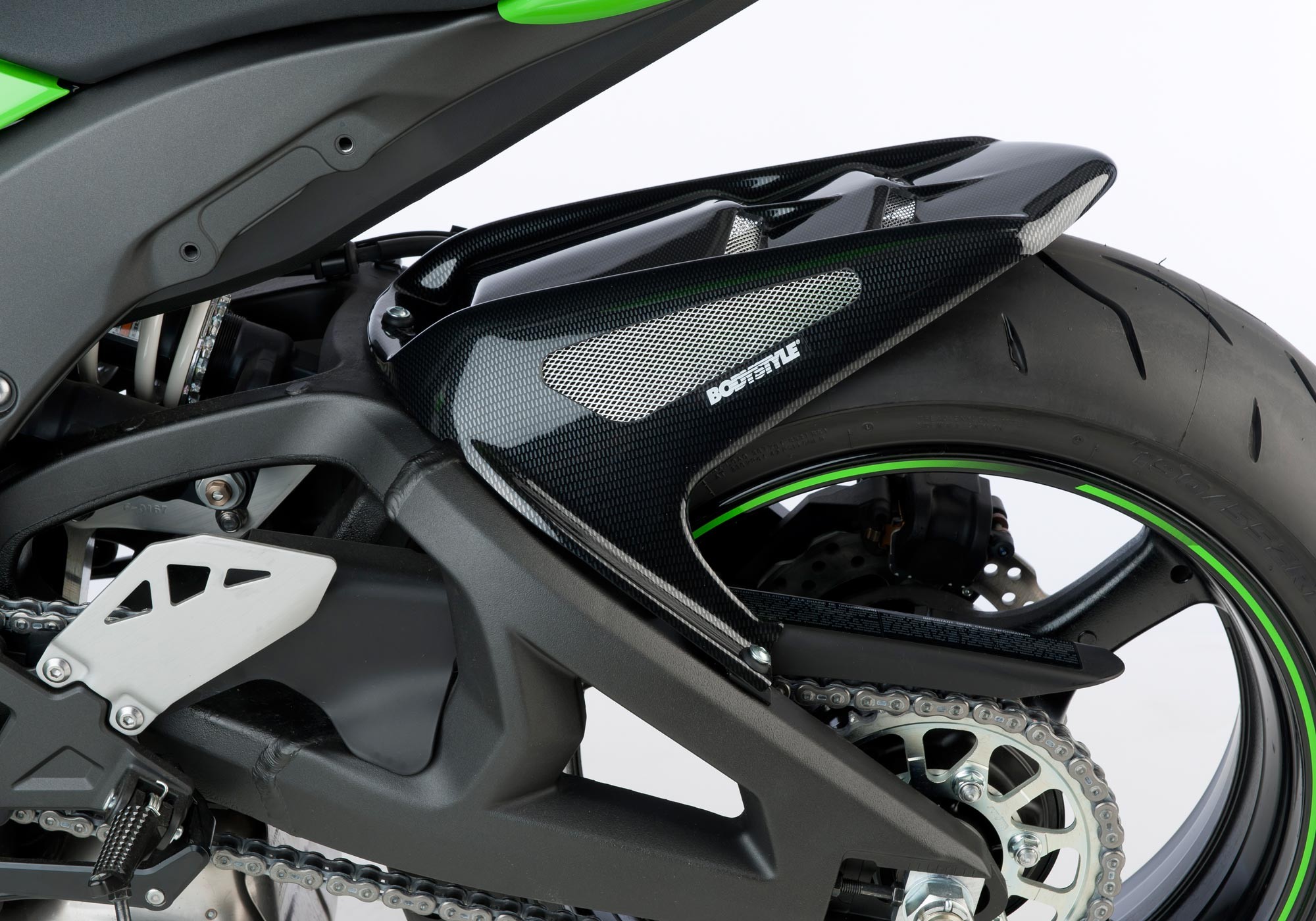 BODYSTYLE Raceline Hinterradabdeckung Carbon Look ABE passt für Kawasaki ZX-10R SE,RR, R, SE