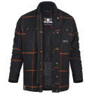 Bores Motorradhemd Herren Lumberjack Premium Plus - BORTEXX (B & (AAA)) Schwarz Orange - S bis 6XL