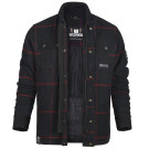 Bores Motorradhemd Herren Lumberjack Premium Plus - BORTEXX (B & (AAA)) Schwarz Rot - S bis 6XL