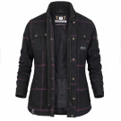 Bores Motorradhemd Damen Lumberjack Premium Plus - BORTEXX (B & (AAA)) Schwarz Pink - 2XS bis 4XL
