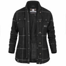Bores Motorradhemd Damen Lumberjack Premium Plus - BORTEXX (B & (AAA)) Schwarz Grau - 2XS bis 4XL