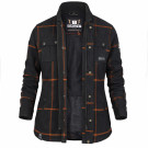 Bores Motorradhemd Damen Lumberjack Premium Plus - BORTEXX (B & (AAA)) Schwarz Orange - 2XS bis 4XL