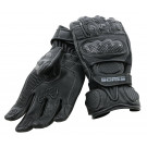 Bores Dark schwarz Motorradhandschuhe - schwarz Rindsleder