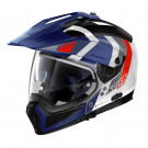 NOLAN Crossover Helm N70-2X N-Com DECURIO, Flat Black/Metal White/ Blue 33 Gr: 2XS-3XL