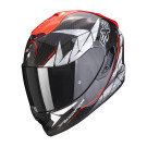 SCORPION Integralhelm EXO-1400 EVO CARBON AIR ARANEA Schwarz Neon Rot ECE R22.06