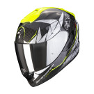 SCORPION Integralhelm EXO-1400 EVO CARBON AIR ARANEA Schwarz Neon Gelb ECE R22.06