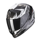 SCORPION Integralhelm EXO-1400 EVO CARBON AIR ARANEA Schwarz Weiss ECE R22.06