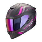 SCORPION Integralhelm EXO - 1400 EVO II CARBON AIR MIRAGE Mattschwarz Rosa ECE R22.06