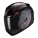 Scorpion Integral Helm EXO-390 BEAT Schwarz-Neon Rot XS-2XL