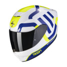 SCORPION Integralhelm EXO-391 AROK Weiss Blau Neon Gelb ECE R22.06