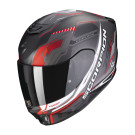 SCORPION Integralhelm EXO-391 HAUT Mattschwarz Silber Rot ECE R22.06