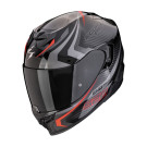 SCORPION Integralhelm EXO-520 EVO AIR TERRA Schwarz Silber Rot ECE R22.06