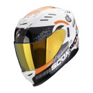 SCORPION Integralhelm EXO-520 EVO AIR TITAN Weiss Orange ECE R22.06