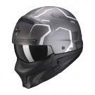 Scorpion Jet Helm EXO-COMBAT EVO RAM Matt Matt dunkel Grau-Silber XS-2XL