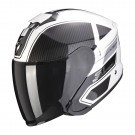 Scorpion Jet Helm EXO-S1 CROSS-VILLE Weiss-Schwarz-Silber XS-2XL