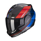 SCORPION Klapphelm EXO-TECH EVO CARBON GENUS Schwarz Blau Rot ECE R22.06