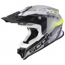 Scorpion Moto Cross Helm VX-16 AIR AHRUS Silber Matt-Schwarz-Neon Gelb XS-2XL