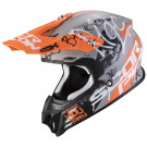 Scorpion Moto Cross Helm VX-16 AIR ORATIO Matt Grau-Orange XS-2XL