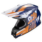 SCORPION Motocrosshelm VX-16 EVO AIR SLANTER Blau Orange ECE R22.06