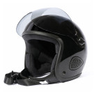 Bores Gensler KULT EVO Motorrad Jethelm mit Visier ECE 22.06 Schwarz Glanz