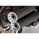 FALCON Double Groove Auspuffanlage +Kat schwarz-matt EG-BE passt für Harley Davidson XL 1200C/CA/CB Custom, XL 1200L Low, Nightster, XL