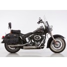 V*FALCON Double Groove Auspuff silber EG-BE e24 00410H passt für HARLEY DAVIDSON