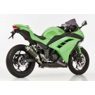 HURRIC Supersport Auspuff Short Carbon EG-BE passt für Kawasaki Z300, Ninja 300