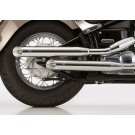 FALCON Cromo Line Auspuff silber EG-BE passt für Yamaha XVS650 Drag Star & Classic