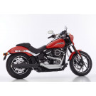 FALCON Double Groove Auspuff schwarz-matt EG-BE passt für Harley Davidson Sport Glide