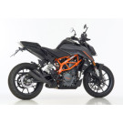 V*HURRIC Pro 2 GP Auspuff schwarz-matt EG-BE passt für KTM 125 Duke(21-23)/390 D