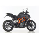 V*HURRIC Pro 2 Auspuff 60mm schwarz-matt EG-BE passt für KTM 125 Duke(21-23)/390