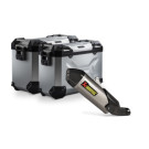 SW-Motech TRAX ADV Alukoffer-System + Akrapovic Silbern 45/37l  passt für Ducati DesertX(22-)