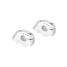 SW-Motech Lenkerverlegung variabel für Ø22 Lenker H=25 mm Verlegung 5/10/15/20/25/30 mm Silbern