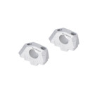 SW-Motech Lenkerverlegung variabel für Ø28 Lenker H=28 mm Verlegung 5/10/15/20/25/30 mm Silbern