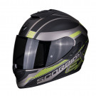 Scorpion Integral Helm EXO-1400 AIR FREE Matt Titanium-Schwarz-Neon Gelb XS-2XL