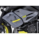 BODYSTYLE Sportsline Kühlerseitenverkleidung Mat Light Grey Metallic4, MLNM/Vivid Yellowish Red Soli passt für Yamaha MT-10 2019-2020
