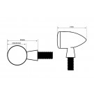 HIGHSIDER LED-Blinker/Positionsleuchte APOLLO BULLET, schwarz (Paar)