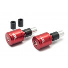 LSL Lenkergewichte Alu, rot, mit Logo, Ø14&18mm (Paar)
