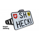 HeinzBikes Side Mount Kennzeichenhalter, chrom, Softail ab 2018, CH, inkl. LED Kennzeichenbeleuchtung (Stück)