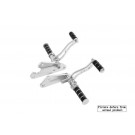 HIGHWAY HAWK Fußrastenanlage Speed, gefräste Hebel Harley Davidson, +24 cm, chrom (Stück)