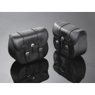 HIGHWAY HAWK Satteltaschen, Leder, schwarz (Paar)