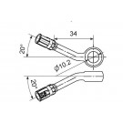 HIGHWAY HAWK Fitting, 20° n. unten + 20° links abgewinkelt (Stück)