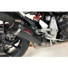 TAKKONI Edelstahl Auspuff, schwarz, KTM Duke 125/390, RC 125/390 17- (Euro4) (Stück)