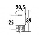  W21/5W, Glassockel-Glühlampe 12V 21/5W W3x16Q universal (Stück)