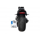 HeinzBikes Side Mount Kennzeichenhalter, schwarz, Softail 18-, D, inkl. LED Kennzeichenbeleuchtung (Stück)