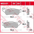 TRW Lucas Bremsbelag MCB871 Harley Davidson (Satz)